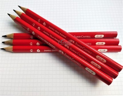 Faber-Castell Jumbo 6'lı Jumbo Siyah 2.5B Kurşun Kalem Seti