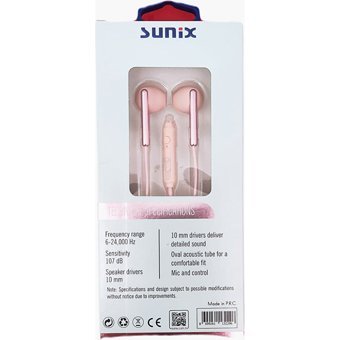 Sunix Sk-107 Mikrofonlu 3.5 Mm Jak Kablolu Kulaklık Beyaz