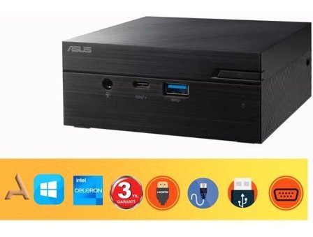 Asus PN41-BBC029MC042 Dahili Intel UHD Graphics Intel Celeron N4500 8 GB 256 GB Windows 10 Pro Mini Pc