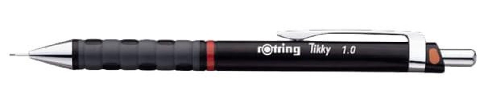 Rotring Tikky Rd 1904697 Silgili Krom Metalik Siyah 0.9 mm Versatil Kalem