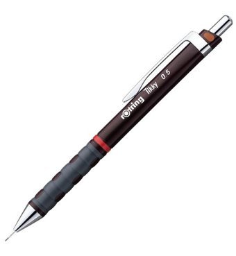 Rotring Tikky 1904691 Silgili Krom Metalik Bordo 0.5 mm Versatil Kalem