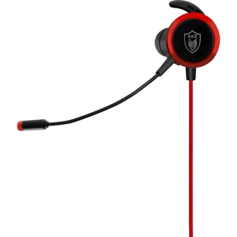 Mf Product Strike 0643 Silikonlu Mikrofonlu 3.5 Mm Jak Kablolu Kulaklık Kırmızı