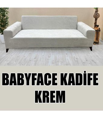 Kılıfsan Babyface Pamuklu - Polyester Süngersiz Düz Giydirmeli Lastikli Kaymaz Bej Tekli Koltuk Örtüsü 140 cm