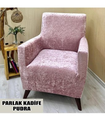 Kılıfsan Pamuklu - Polyester Süngersiz Giydirmeli Yeşil Tekli Koltuk Örtüsü 55x62 cm