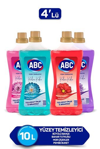 Abc Büyülü Bahçe-Bahar Tutkusu-Mor Çiçekler-Pembe Buket Yüzey Temizleyici 4x2.5 lt