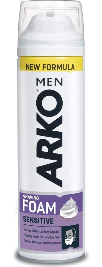 Arko Men Sensitive Hassas Ciltler İçin Seyahat Boyu Tıraş Köpüğü 200 ml