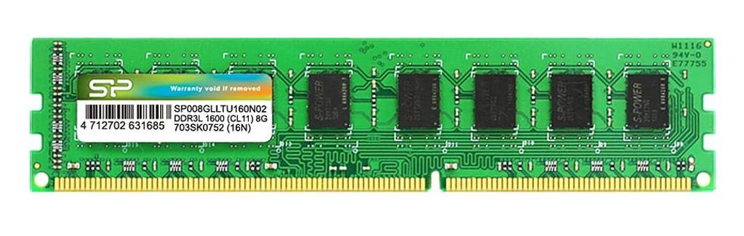 Silicon Power SP008GLLTU160N02 8 GB DDR3 1x8 1600 MHz Ram