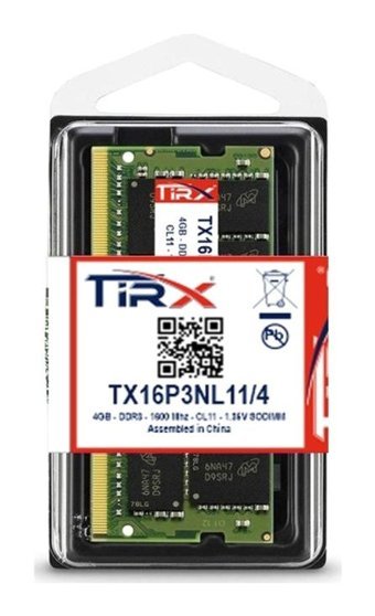 Tirx TX16P3NL11/4 4 GB DDR3 1x4 1600 MHz Ram