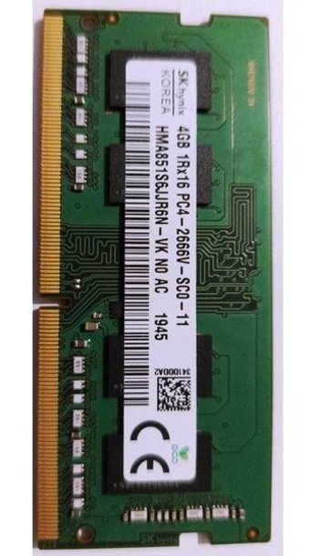 Hynix HMA851S6JJR6N-VK 4 GB DDR4 1x4 2666 MHz Ram