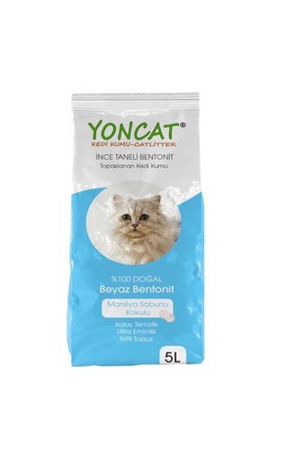 Yoncat Topaklanan İnce Taneli Bentonit Kedi Kumu 5 lt