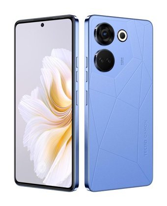 Tecno Camon 20 256 GB Hafıza 8 GB Ram 6.67 inç 64 MP Çift Hatlı AMOLED Ekran Android Akıllı Cep Telefonu Mavi