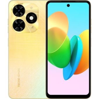 Tecno Spark 20C 128 GB Hafıza 4 GB Ram 6.6 inç 50 MP Çift Hatlı IPS LCD Ekran Android Akıllı Cep Telefonu Altın