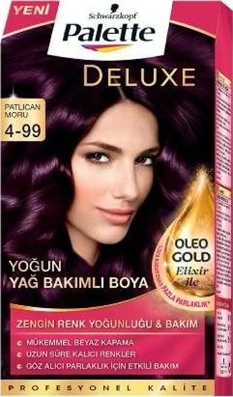 Palette Deluxe 4-99 Patlıcan Moru Krem Saç Boyası 2x50 ml