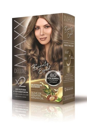 Maxx Deluxe 8-0 Açık Kumral Krem Saç Boyası 50 ml