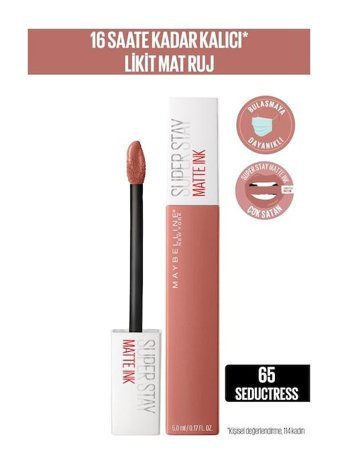 Maybelline New York Super Stay 65 Seductress Mat Likit Fırçalı Ruj