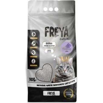 Freya Lavanta Kokulu Topaklanan İnce Taneli Bentonit Kedi Kumu 10 lt