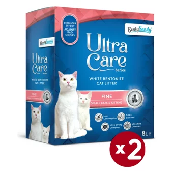 Benty Sandy Ultra Care Series Topaklanan İnce Taneli Bentonit Kedi Kumu 2x8 lt