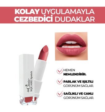 Dr.Clinic Square 3 Mat Parlak Krem Lipstick Ruj