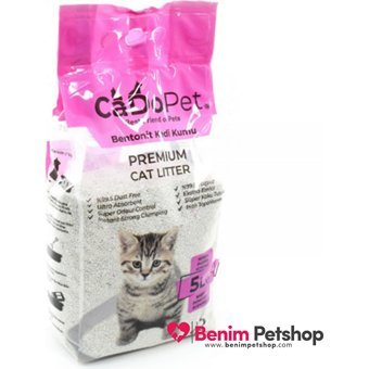 Cado Pet Bebek Pudrası Kokulu Topaklanan İnce Taneli Bentonit Kedi Kumu 2x5 lt