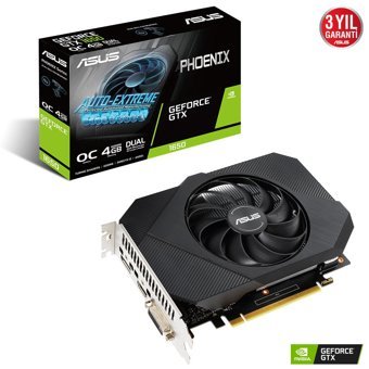 Asus GTX 1650 OC 1 GB GDDR6 PCI-Express 3.0 DX 12 1 Fanlı 128 Bit Masaüstü NVIDIA Ekran Kartı