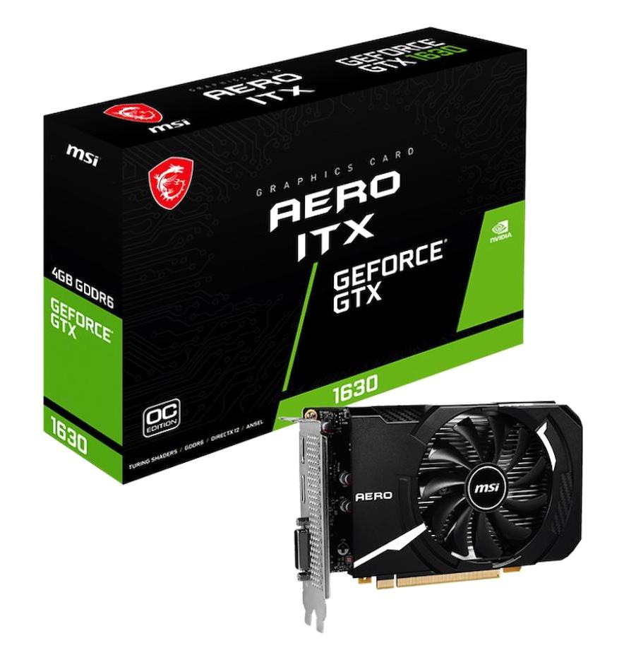 MSI Aero ITX GTX 1630 OC 4 GB GDDR6 PCI-Express 3.0 DirectX 12 Ultimate 1 Fanlı 64 Bit Masaüstü NVIDIA Ekran Kartı