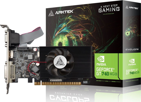 Arktek CYCLOPS GT 740 4 GB DDR3 PCI-Express 3.0 DX 12 1 Fanlı 128 Bit Masaüstü NVIDIA Ekran Kartı