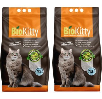 Bio Kitty Marsilya Sabunu Kokulu Topaklanan İnce Taneli Bentonit Kedi Kumu 20 lt