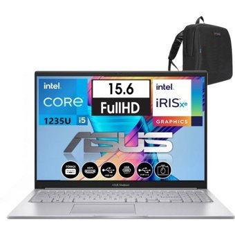 Asus Vivobook 15 X1504ZA NJ67047 Harici Intel Iris Xe Graphics Eligible Intel Core i5 1235U 16 GB Ram 512 GB SSD 15.6 inç Full HD Windows 11 Pro Laptop + Zetta Çanta