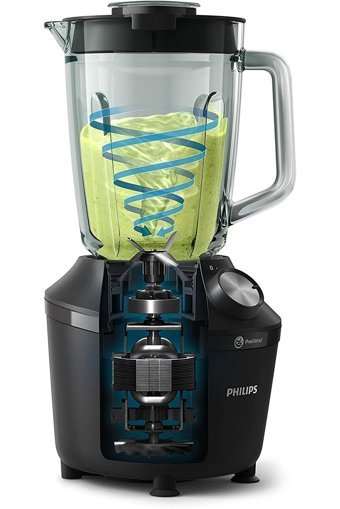 Philips New Problend 1250 ml Cam Hazneli Buz Kırıcılı 6 Bıçaklı Kişisel Tekli Smoothie Blender Siyah