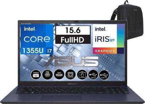 Asus Expertbook B1502CVA-I716512B1D I716512B1D18 Harici Intel Iris Xe Graphics Eligible Intel Core i7 1355U 48 GB Ram 1 TB SSD 15.6 inç Full HD FreeDos Laptop + Çanta