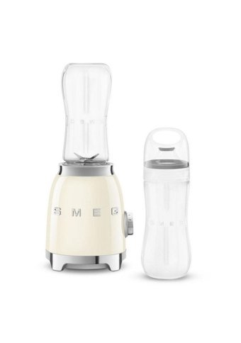 Smeg 500 ml Plastik Hazneli Çift Bıçaklı Kişisel Tekli Mini Blender Ekru