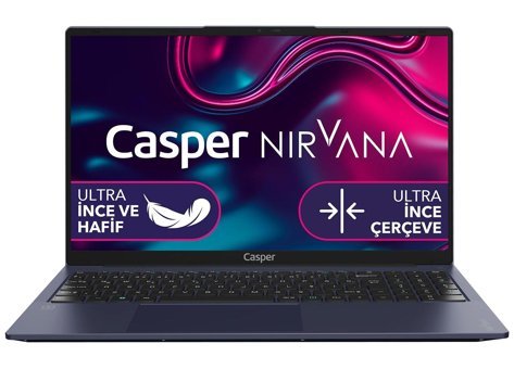 Casper Nirvana X600.1235-8V00T-M-F Harici Intel Iris Xe Graphics Eligible Intel Core i5 1235U 8 GB Ram 500 GB SSD 15.6 inç Full HD Windows 11 Laptop