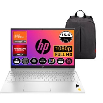 HP 15-EH3011NT 7P6A9EA Harici AMD Radeon RX Vega 7 AMD Ryzen 5 7530U 16 GB Ram 512 GB SSD 15.6 inç Full HD FreeDos Laptop + Snertech Çanta