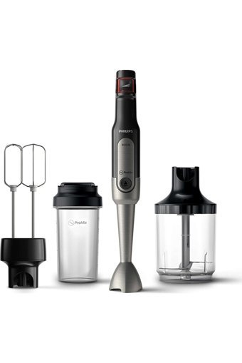 Philips 500 ml Plastik Hazneli Çift Bıçaklı Kişisel 4'lü Mini Blender Seti Siyah