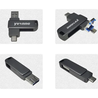 Yvonne Y40D USB 3.0 Usb Type-C 128 GB Flash Bellek Siyah