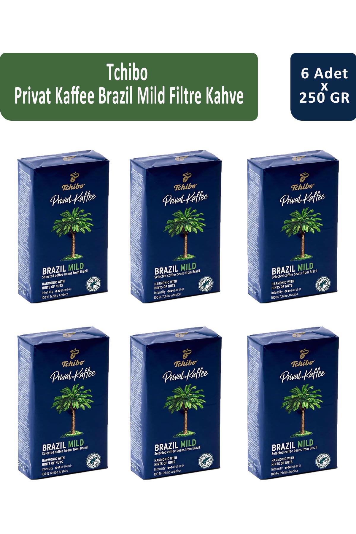 Tchibo Privat Brazil Mild Brezilya Arabica Öğütülmüş Fitre Kahve 6x250 gr