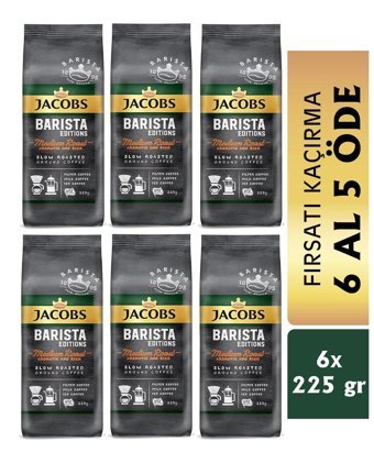 Jacobs Barista Editions Öğütülmüş Fitre Kahve 6x225 gr