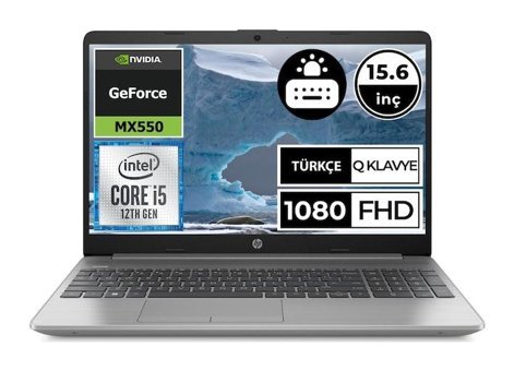 HP 250 G9 6Q8M7ES07 Harici GeForce MX 550 Intel Core i5 1235U 8 GB Ram 512 GB SSD 15.6 inç Full HD Windows 10 Pro Oyuncu Laptop