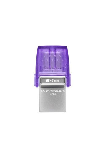 Kingston Data Traveler DTduo3Cg3 Çift Taraflı USB 3.2 Usb Type-A Type-C 64 GB Flash Bellek Mor