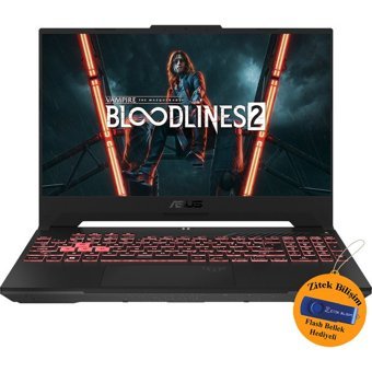 Asus Tuf Gaming F15 FX507VI-LP097 Zİ708 Harici GeForce RTX 4070 Intel Core i7 13620H 48 GB Ram 1 TB SSD 15.6 inç Full HD FreeDos Oyuncu Laptop + Zitek 16 GB Flash Bellek