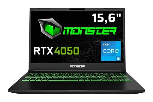 Monster Abra A5 V20.4 I Harici GeForce RTX 4050 Intel Core i5 12450H 16 GB Ram 500 GB SSD 15.6 inç Full HD FreeDos Oyuncu Laptop