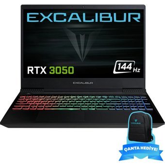 Casper Excalibur G770.1245-BXJ0X-B Harici GeForce RTX 3050 Intel Core i5 12450H 16 GB Ram 2 + 2 TB SSD 15.6 inç Full HD FreeDos Oyuncu Laptop