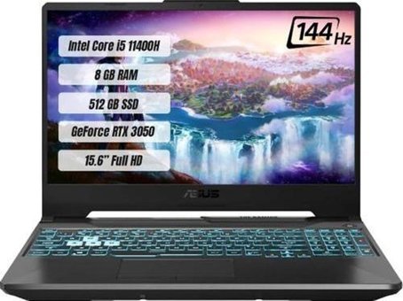 Asus TUF Gaming F15 FX506HC-HN409 Harici GeForce RTX 3050 Intel Core i5 11400H 8 GB Ram 512 GB SSD 15.6 inç Full HD FreeDos Oyuncu Laptop