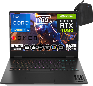 HP Omen 16 WF0008NT 881T46EAW45 Harici GeForce RTX 4080 Intel Core i7 13700HX 96 GB DDR5 Ram 512 GB SSD 16.1 inç Full HD Windows 11 Pro Oyuncu Laptop + Zetta Çanta