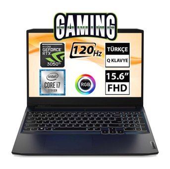 Lenovo Ideapad Gaming 3 15IHU6 82K101J9TX Harici GeForce RTX 3050 Tİ Intel Core i7 11370H 16 GB Ram 512 GB SSD 15.6 inç Full HD FreeDos Oyuncu Laptop