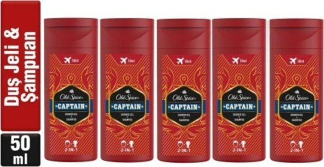 Old Spice Captain Sandal Ağacı Duş Jeli 5x50 ml