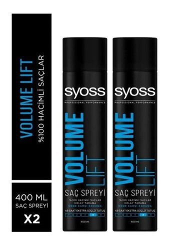 Syoss Volume Flex Islak Görünüm Keratinli Ekstra Güçlü Saç Spreyi 2x400 ml