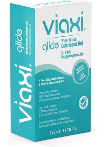 Viaxi Glide Doğal Su Bazlı Kayganlaştırıcı Jel 5x5 ml