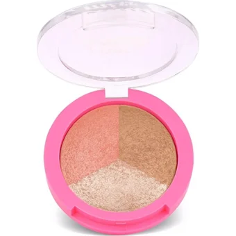 Golden Rose Miss Beauty Glow Baked Trıo Işıltılı Baked Toz Allık Paleti