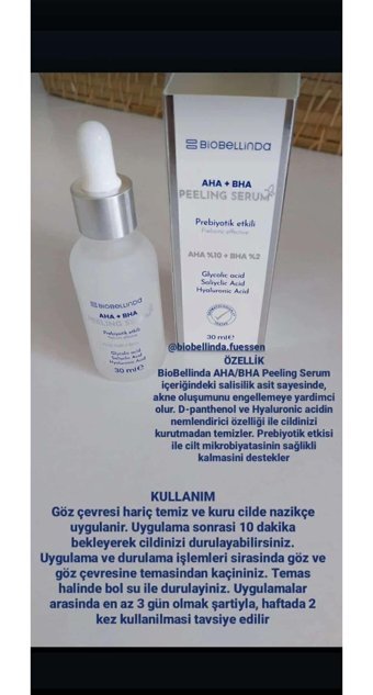 Biobellinda Aha/Bha Leke Giderici Serum Yüz Peelingi 30 ml